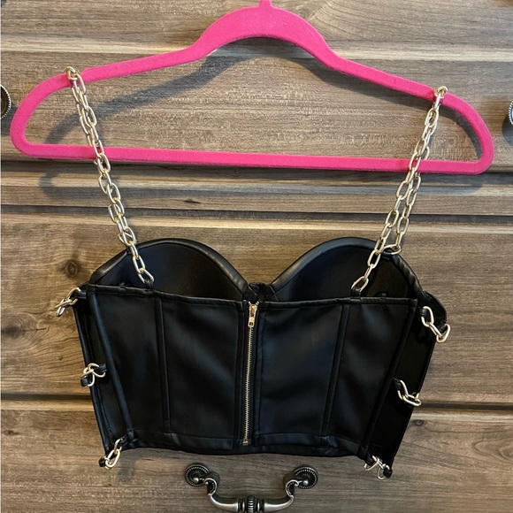 NWT LA Faux Leather Bustier size medium - Picture 8 of 8